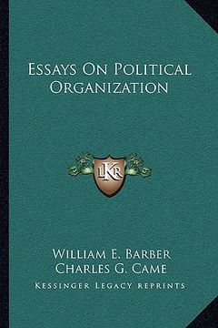 portada essays on political organization (in English)