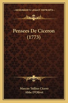 portada Pensees De Ciceron (1773) (en Francés)