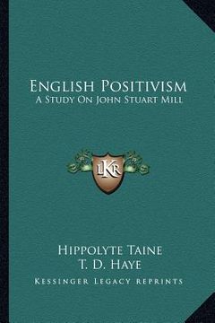 portada english positivism: a study on john stuart mill (en Inglés)