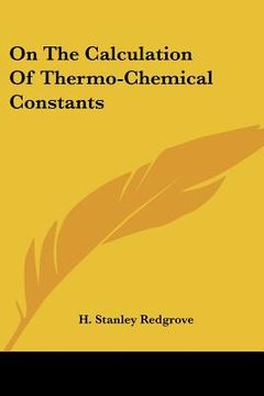 portada on the calculation of thermo-chemical constants