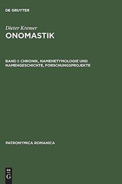 portada Onomastik, Band i, Chronik, Namenetymologie und Namengeschichte, Forschungsprojekte (en Francés)