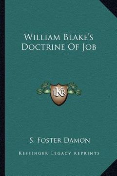portada william blake's doctrine of job (in English)