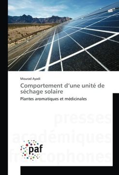 portada Comportement d’une unité de séchage solaire: Plantes aromatiques et médicinales (French Edition)