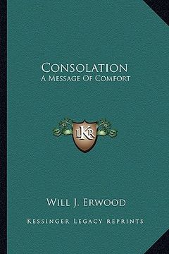 portada consolation: a message of comfort (en Inglés)