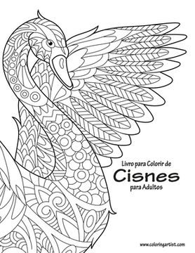 portada Livro para Colorir de Cisnes para Adultos (en Portugués)