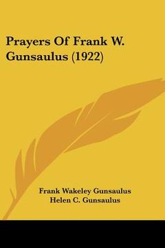 portada prayers of frank w. gunsaulus (1922)