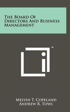 portada the board of directors and business management (en Inglés)