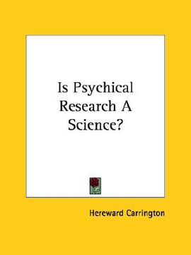 portada is psychical research a science? (en Inglés)