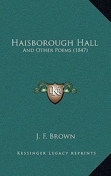 portada haisborough hall: and other poems (1847) (en Inglés)