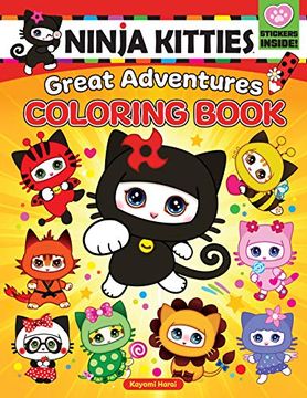 portada Ninja Kitties Great Adventures Coloring Book (in English)