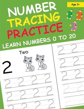 portada Number Tracing Practice Learn Numbers 0 to 20 (en Inglés)