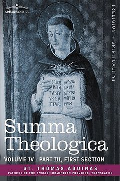 portada summa theologica, volume 4 (part iii, first section) (in English)