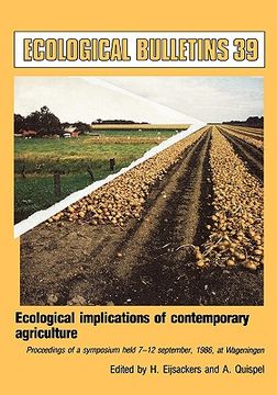 portada ecological implications of contemporary agriculture (en Inglés)
