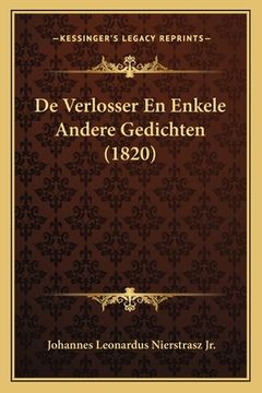 portada De Verlosser En Enkele Andere Gedichten (1820)