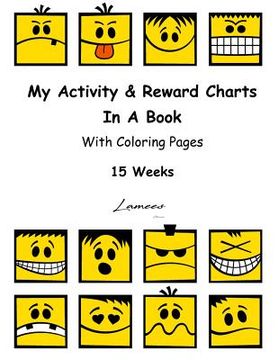 portada My Activity & Reward Charts In A Book With Coloring Pages (15 Weeks) (en Inglés)