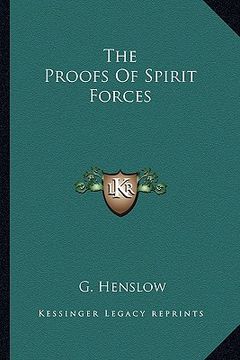portada the proofs of spirit forces (en Inglés)
