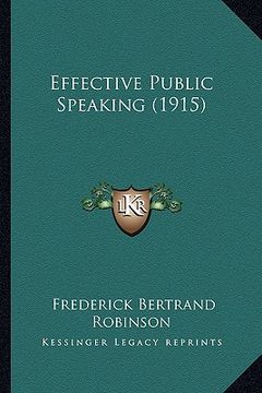 portada effective public speaking (1915) (en Inglés)