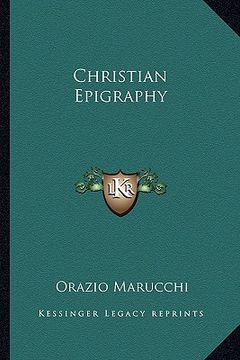 portada christian epigraphy (en Inglés)