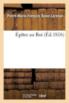 portada Épître Au Roi (en Francés)