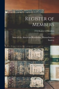 portada Register of Members; 1916 Register of members (en Inglés)
