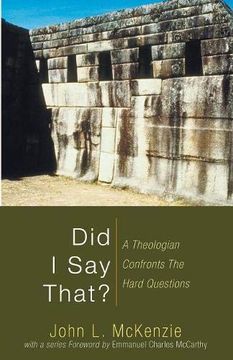 portada Did i say That? A Theologian Confronts the Hard Questions (John l. Mckenzie Reprints) (en Inglés)