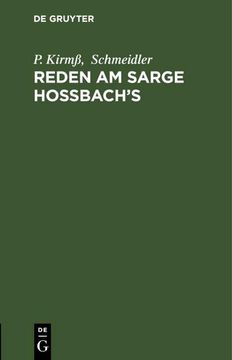 portada Reden am Sarge Hoßbach¿ Sa (en Alemán)