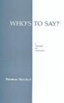 portada Who's to say Dialogue on Relativism Hackett Philosophical Dialogues