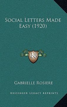 portada social letters made easy (1920) (en Inglés)