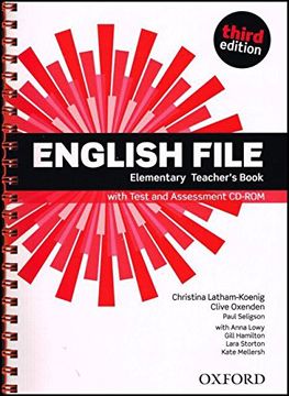 portada English File Third Edition: English File 3rd Edition Elementary. Teacher's Book &Test cd Pack (en Inglés)