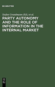 portada Party Autonomy and the Role of Information in the Internal Market 