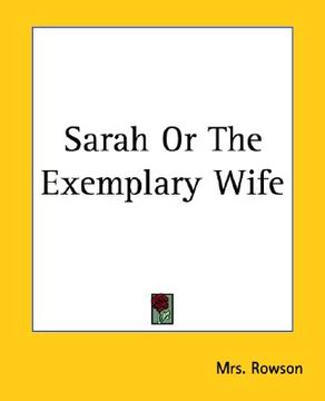 portada sarah or the exemplary wife (en Inglés)