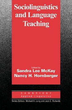 portada Sociolinguistics and Language Teaching (Cambridge Applied Linguistics) (in English)