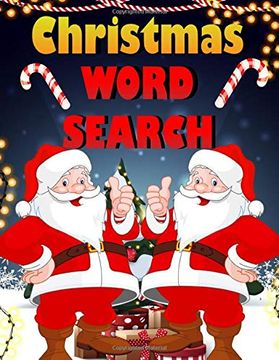 portada Christmas Word Search. Easy Large Print Puzzle Book for Adults , Kids & Everyone for the 25 Days of Christmas. 