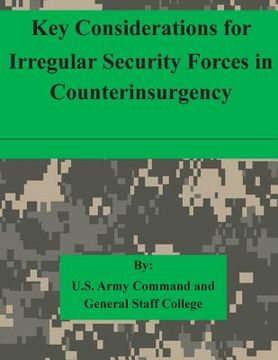 portada Key Considerations for Irregular Security Forces in Counterinsurgency (en Inglés)