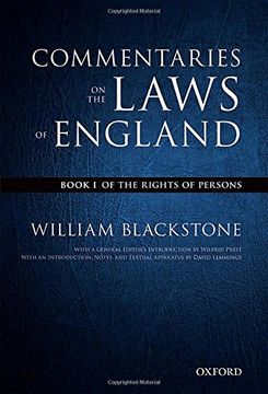 portada The Oxford Edition of Blackstone's: Commentaries on the Laws of England: Book I: Of the Rights of Persons