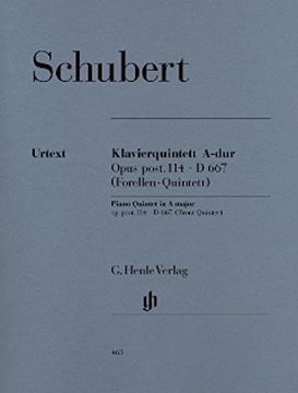 portada Quintet a Major op. Post. 114 d 667 for Piano, Violin, Viola, Violoncello and Double Bass (Trout Quintet)