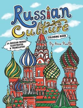 portada Russian Culture Coloring Book: 24 Russian words illustrated and translated (en Inglés)