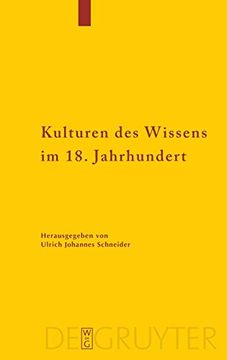 portada Kulturen des Wissens im 18. Jahrhundert (in German)