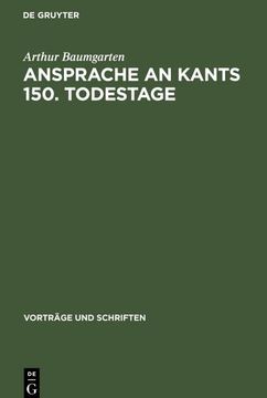 portada Ansprache an Kants 150. Todestage (in German)