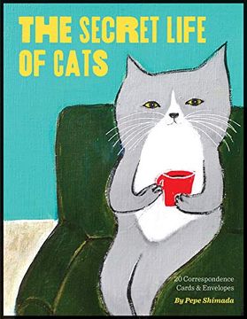 portada The Secret Life of Cats Correspondence Cards: (Funny Kitty Portrait Flat Cards by Japanese Artist, Cards With Cute and Weird cat Illustrations) (en Inglés)