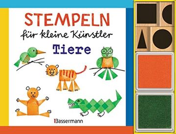portada Stempeln für Kleine Künstler - Tiere-Set: Mit 4 Holzstempeln und 2 Stempelkissen (en Alemán)