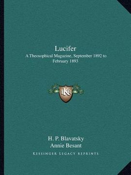 portada lucifer: a theosophical magazine, september 1892 to february 1893 (in English)