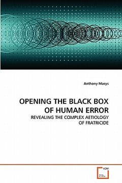 portada opening the black box of human error (in English)