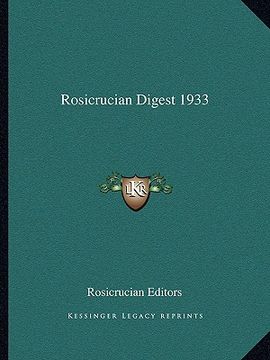 portada rosicrucian digest 1933 (en Inglés)