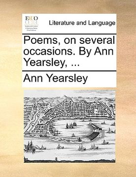 portada poems, on several occasions. by ann yearsley, ... (en Inglés)