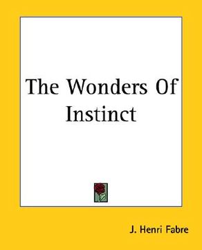 portada the wonders of instinct (en Inglés)