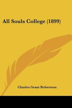 portada all souls college (1899)