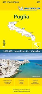 portada Michelin map Italy: Puglia 363 (en Inglés)