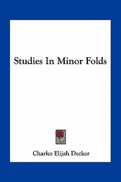 portada studies in minor folds (en Inglés)