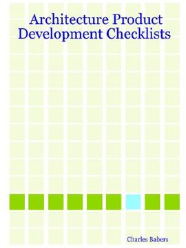 portada architecture product development checklists (en Inglés)
